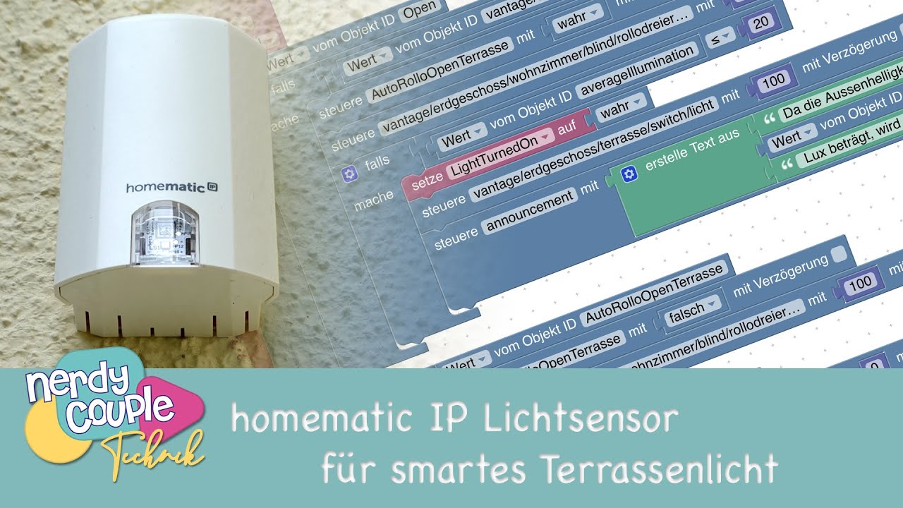 Einrichten eines Homematic IP Lichtsensors und Nutzung in ioBroker