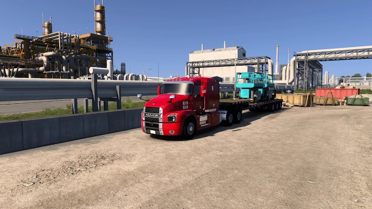 American Truck Simulator TruckersMP Scissor Lift To Shreveport (Louisiana DLC)