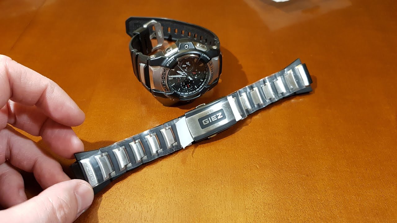 Casio G-Shock GS-1150-1AER GIEZ - wymiana elementów i montaż bransolety [PL]