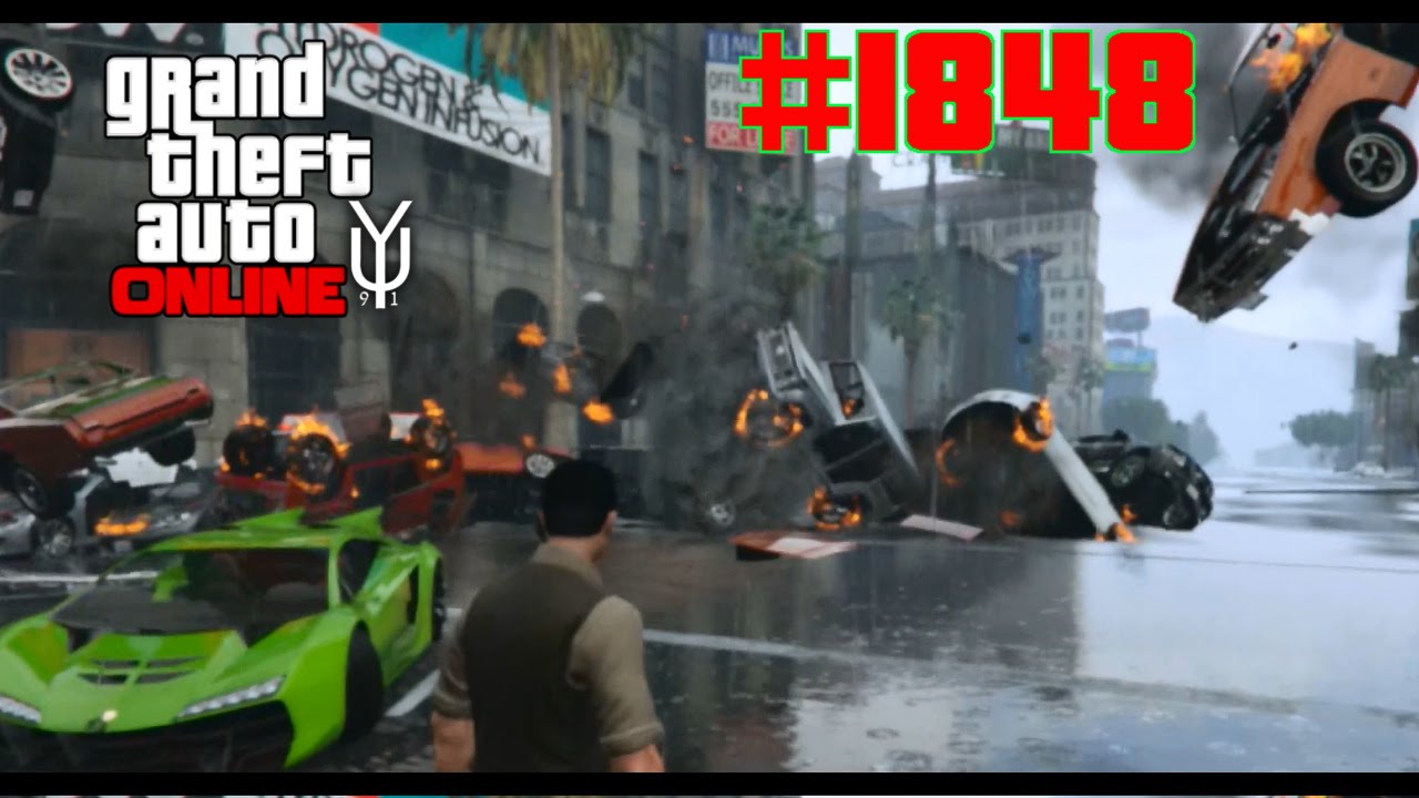 GTA 5 ONLINE #1848 Chaos Pur vor der Bank Let´s Play GTA V Online PS4 YU91