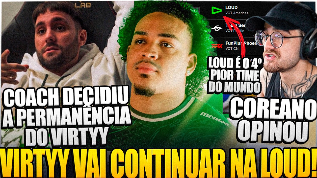 🚨LOUD VOLTA ATRÁS E DECIDE MANTER O VIRTYY A PEDIDO DO COACH! RIOT COLOCA LOUD COMO 4º PIOR DO MUNDO