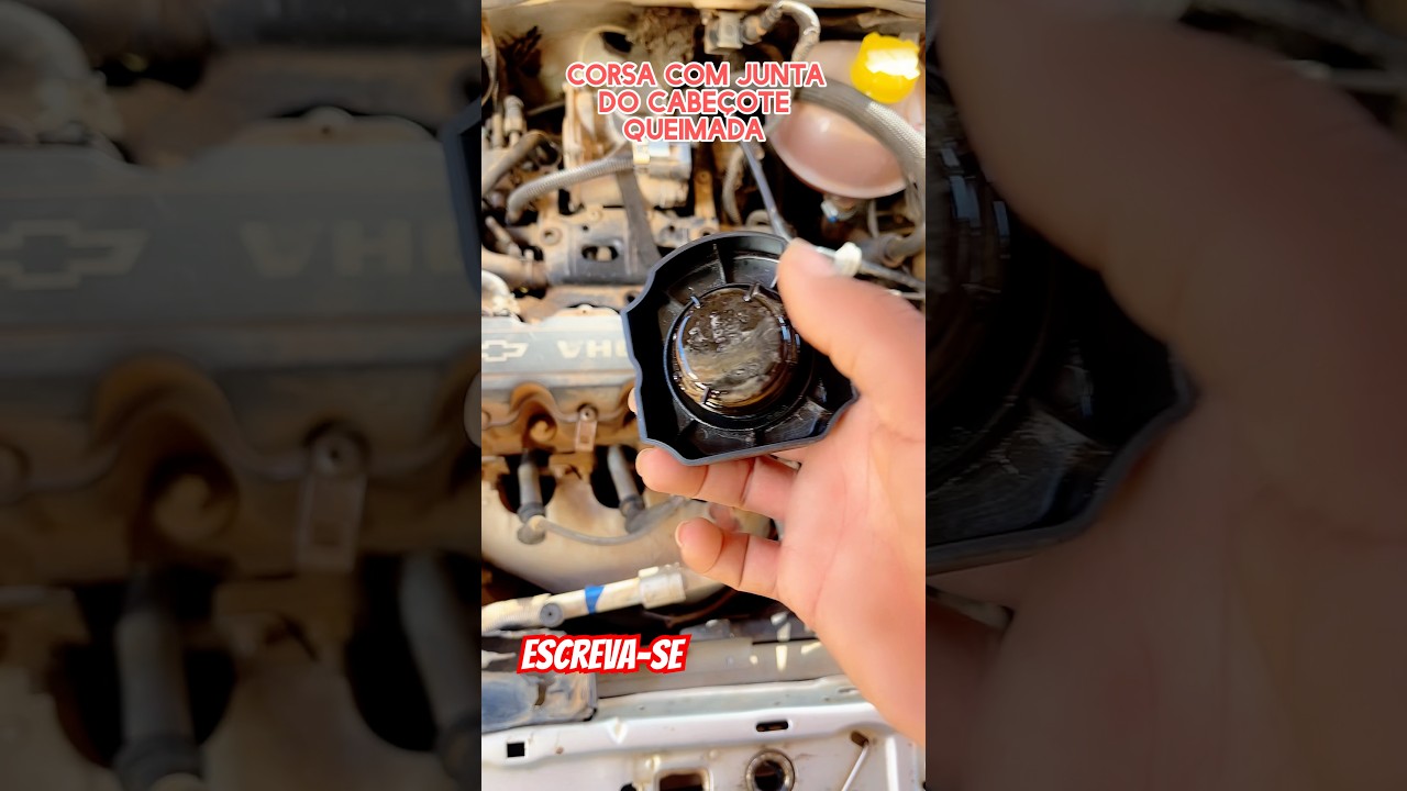 Corsa Classic com a junta do cabe&ccedil;ote queimada como saber #corsa #junta #cabe&ccedil;ote #aguanooleo #ret￼