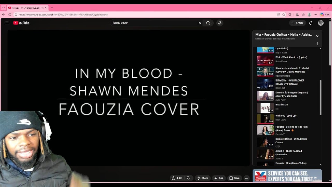Best Reaction To Faouzia - In My Blood (Cover)