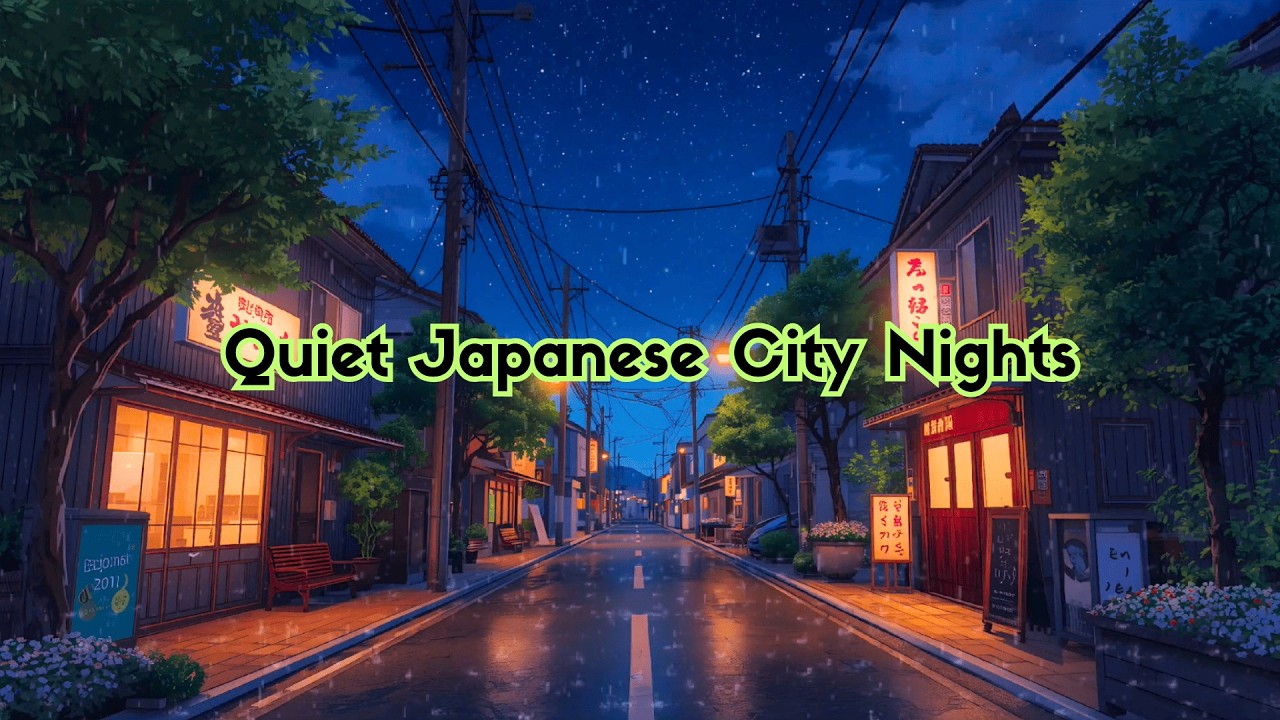 Quiet Japanese City Nights 🌆 Relaxing Work Music for Focus & Productivity 🎧