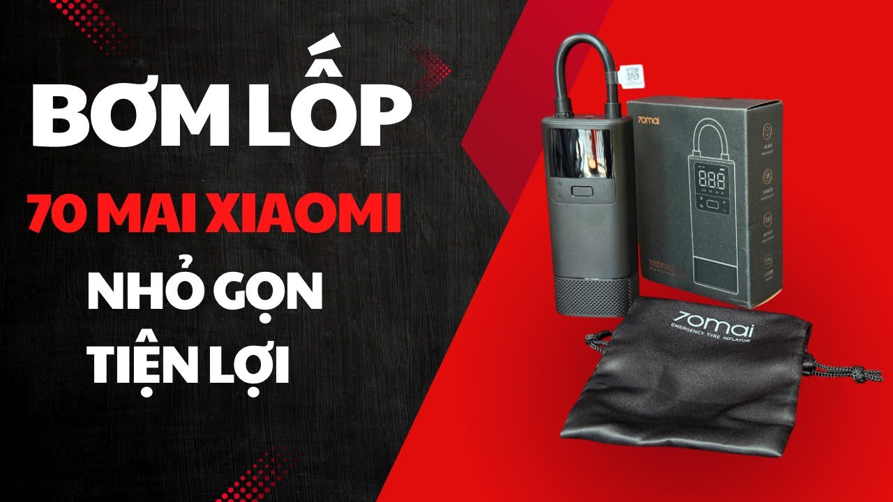 Bơm lốp 70mai Xiaomi TP05, nhỏ gọn, tiện lợi cho ô tô, xe máy !