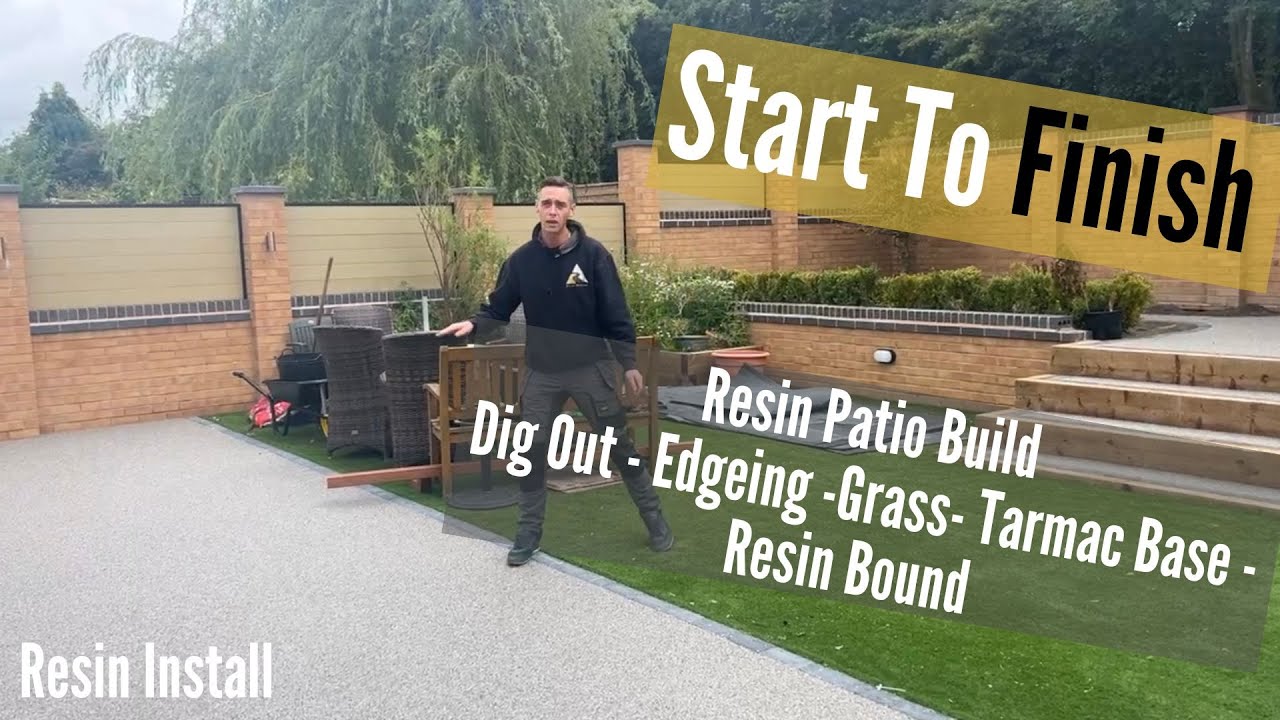 Resin Bound patio build in Chorley Lancashire - Including artificial grass - Resin Install