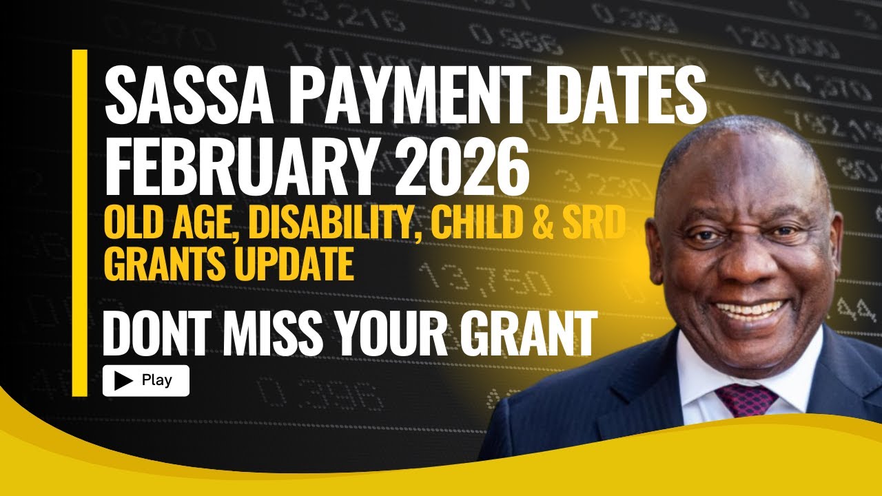 SASSA Payment Dates February 2026 | Old Age, Disability, Child & SRD Grants Update