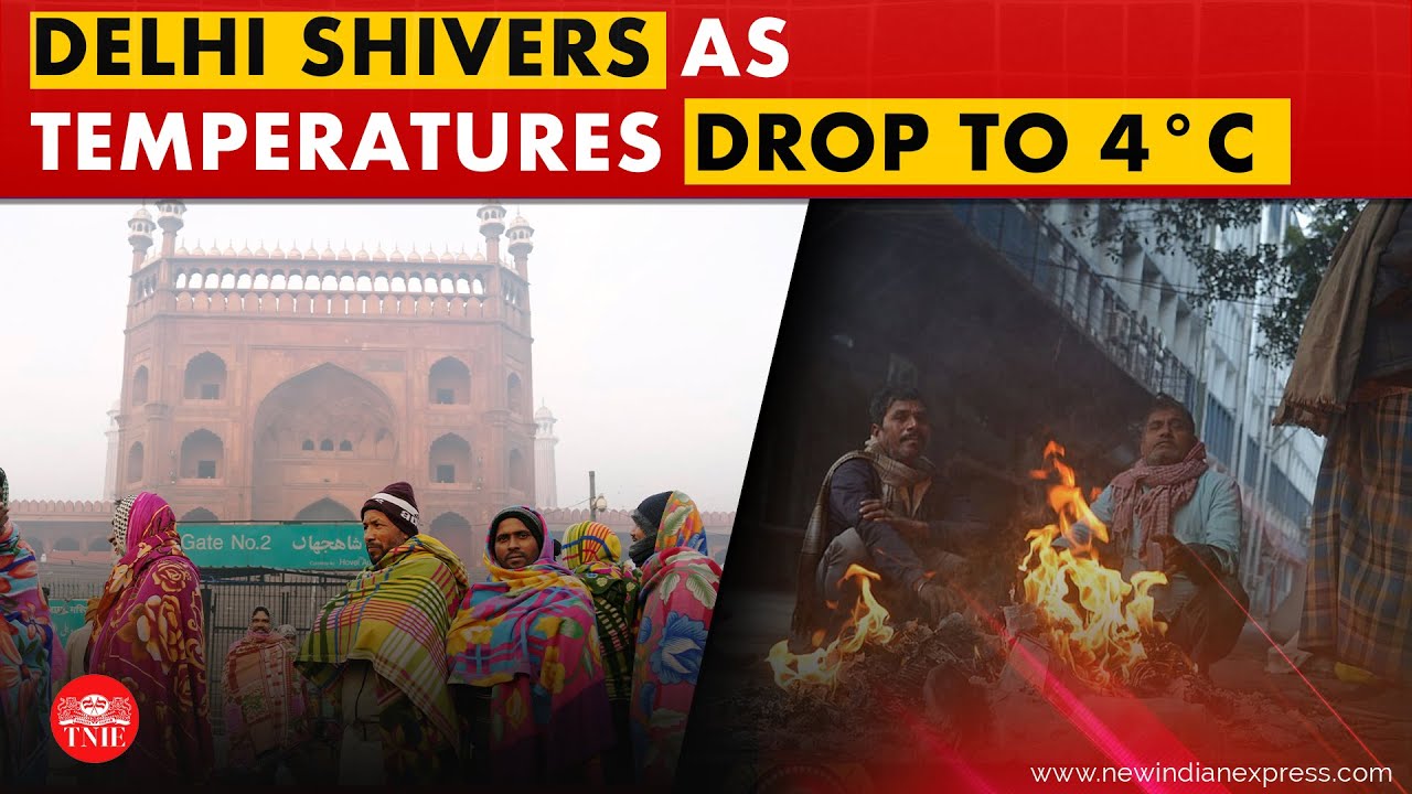 Cold wave grips Delhi as air quality remains in very poor, temperature hits 4&deg;C