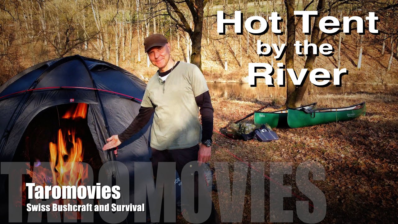 Nortent Gamme 4 Hot Tent two Day Canoe Tour, Cold Night-Warm Days, Campfire Cooking 🔥⛺️🛶