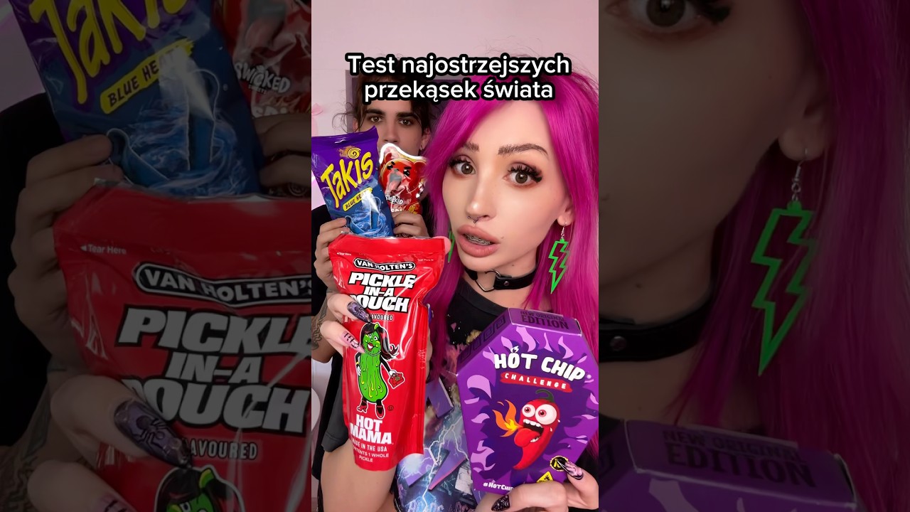 NAJOSTRZEJRZE przekąski świata!😳🔥Prawie ZEMDLAŁAM! 🆘❌ #testujemy #hotchipschallenge #hotfood