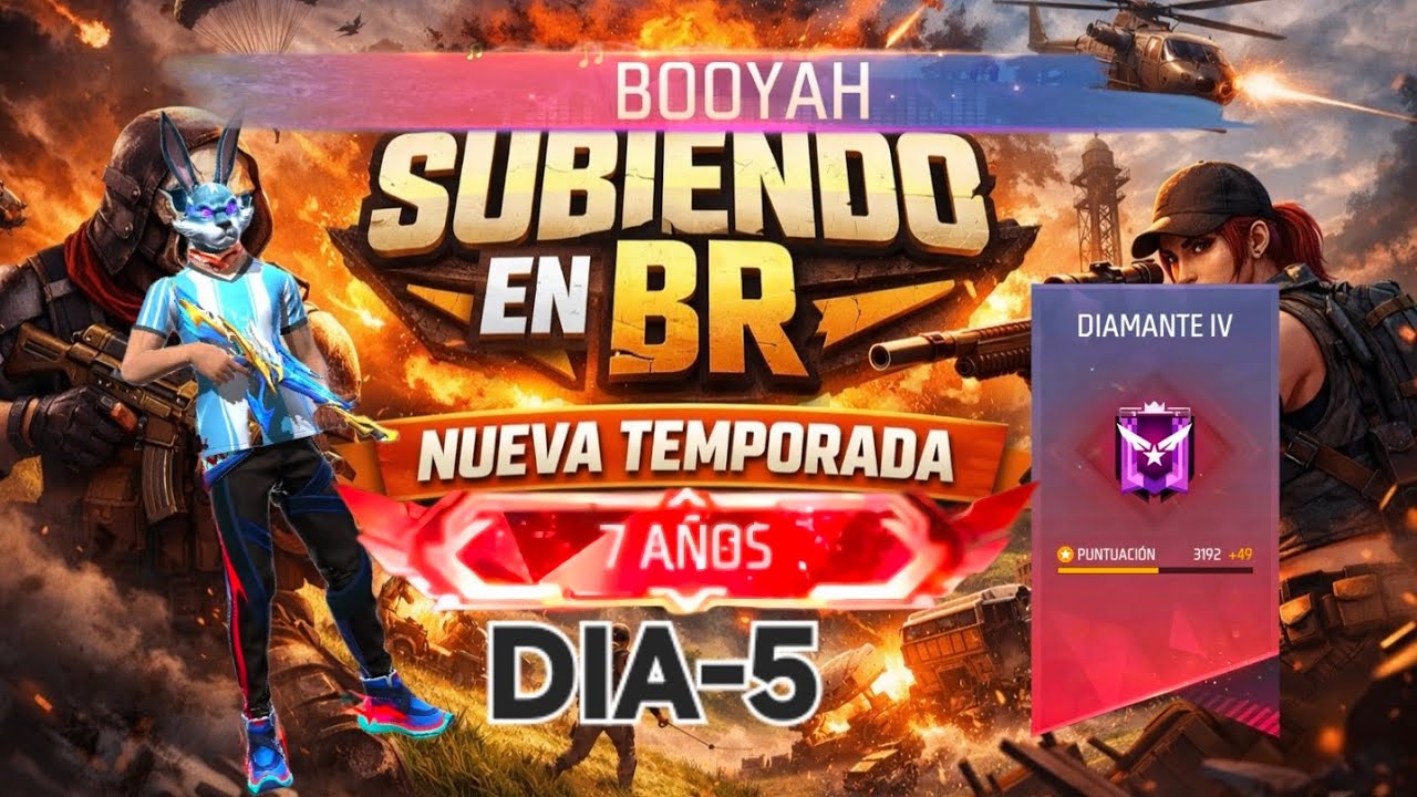 DIA-5 nueva temporada subiendo de rango ( FREEFIRE ) BR jugando en duo aqui llegamos a ( diamante 4)