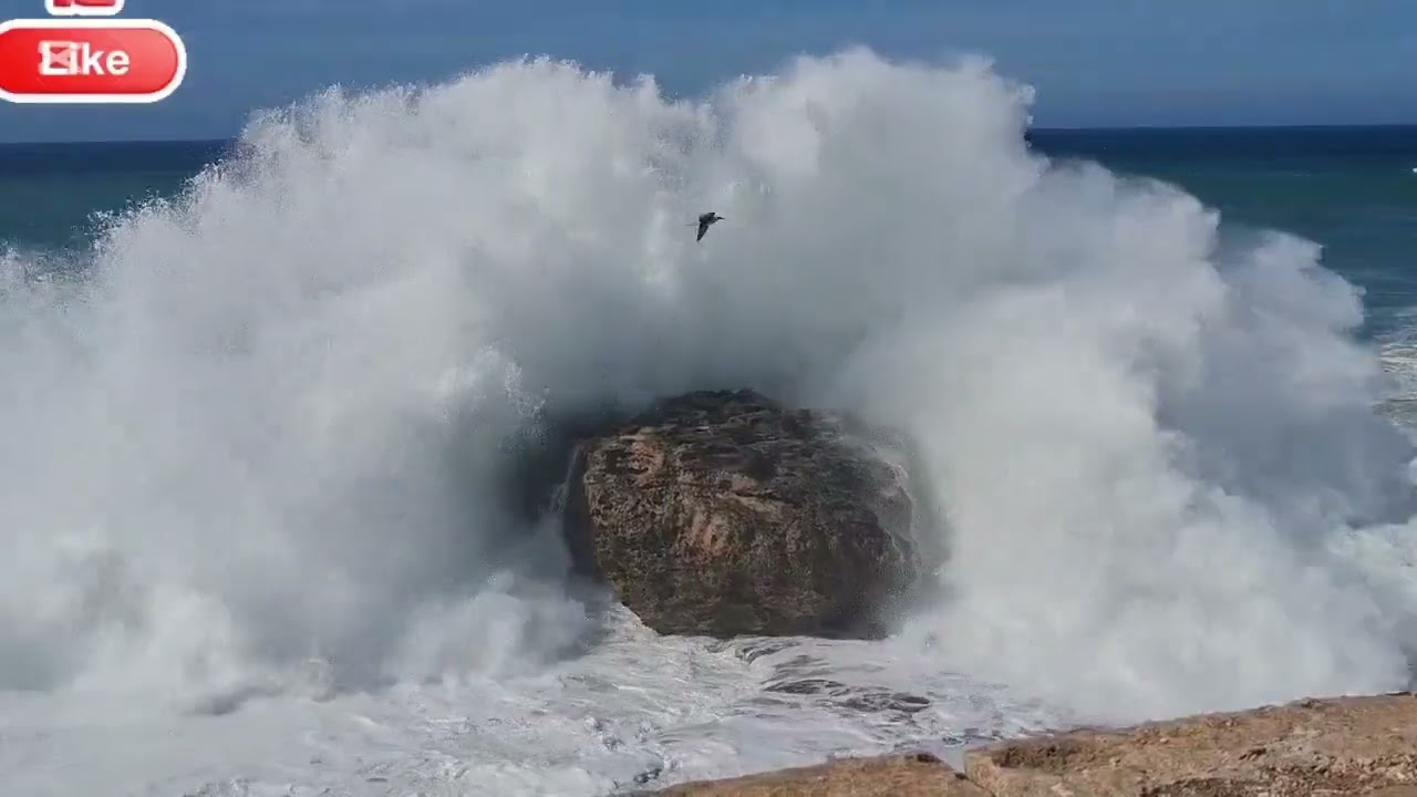 أمواج 🌊  ضخمة ومدهشة من أعماق البحار إلى الساحل 