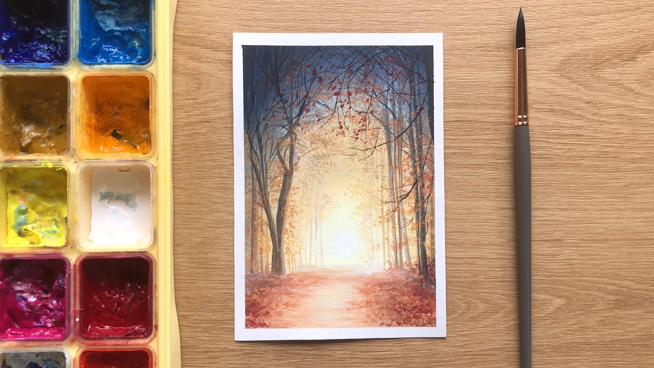 Mystical Forest Gouache Tutorial