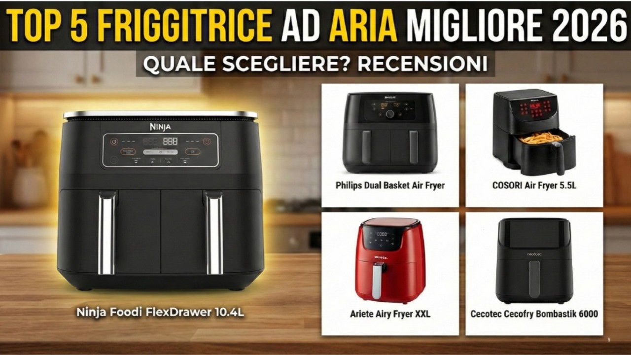 Friggitrice ad Aria Migliore 2026: Quale Comprare? Top 5 Recensioni (Ninja, Philips, Cosori & Altre)