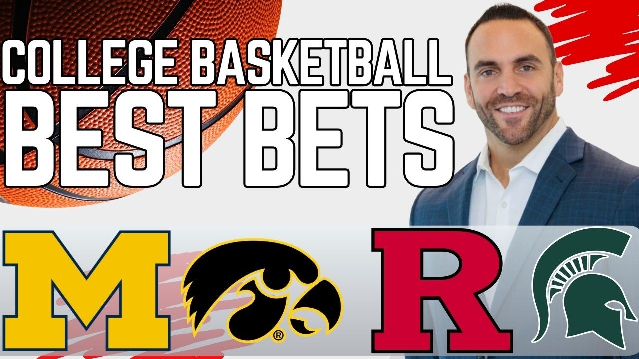 BEST College Basketball Bets Today! | Michigan vs Iowa & Rutgers vs Michigan State