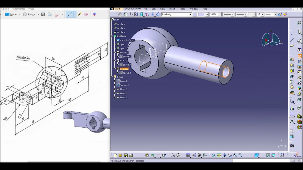 Catia V5 Tutorial. Part Design
