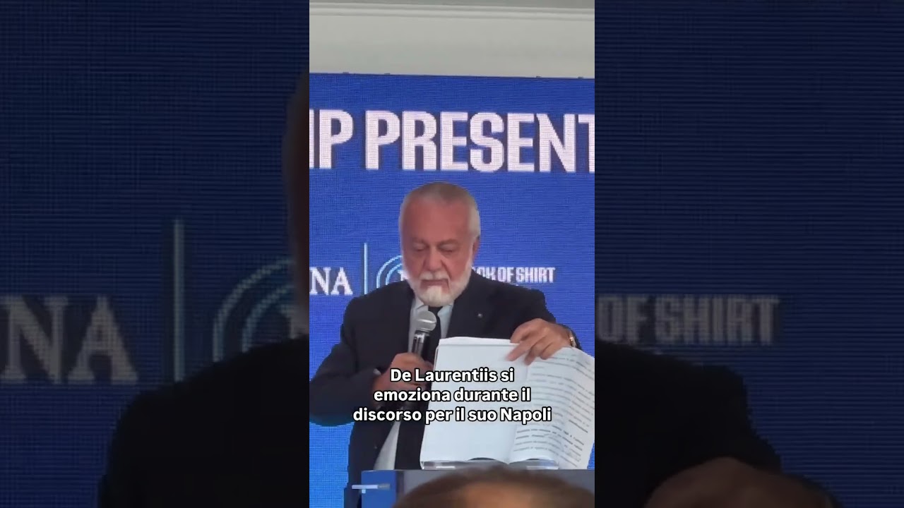 VIDEO SSCN - De Laurentiis si emoziona ricordando i suoi 20 anni di presidenza del Napoli