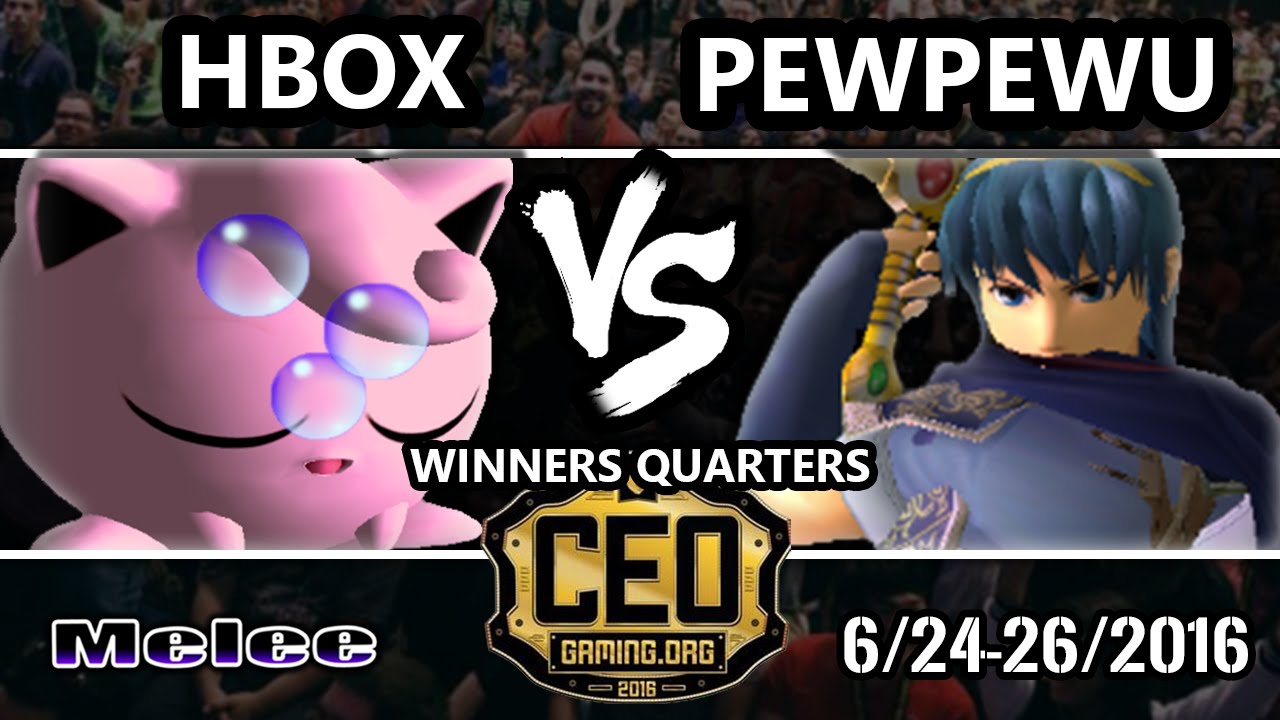 CEO 2016 - PewPewU (Marth) Vs. Hungrybox (Jigglypuff) - Winners Quarters - SSBM