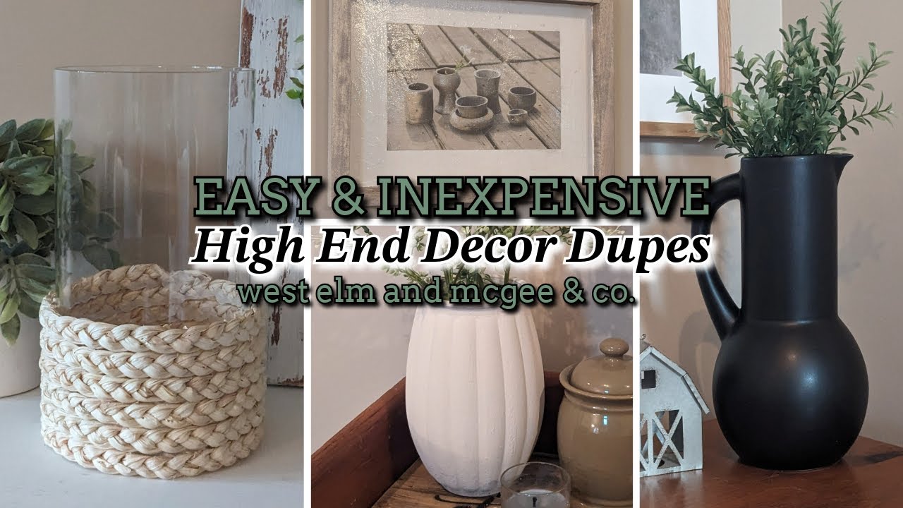 EASY & INEXPENSIVE HIGH END DECOR DUPES!~West Elm & McGee & Co Thrift Store DIYS~Elegant Decor Ideas