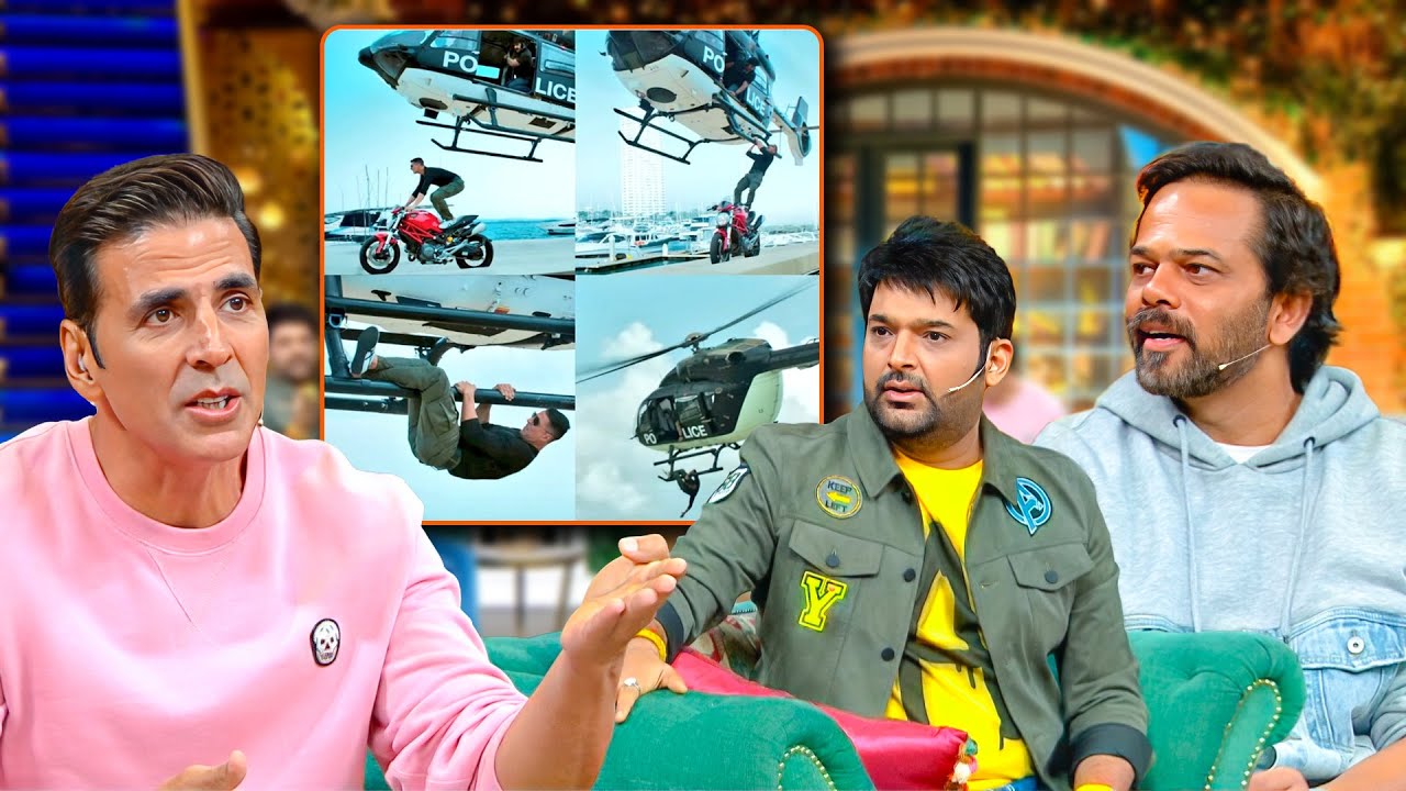 Akshay Kumar का Helicopter वाला खतरनाक Stunt देखकर दंग रह गए Rohit Shetty | The Kapil Sharma Show