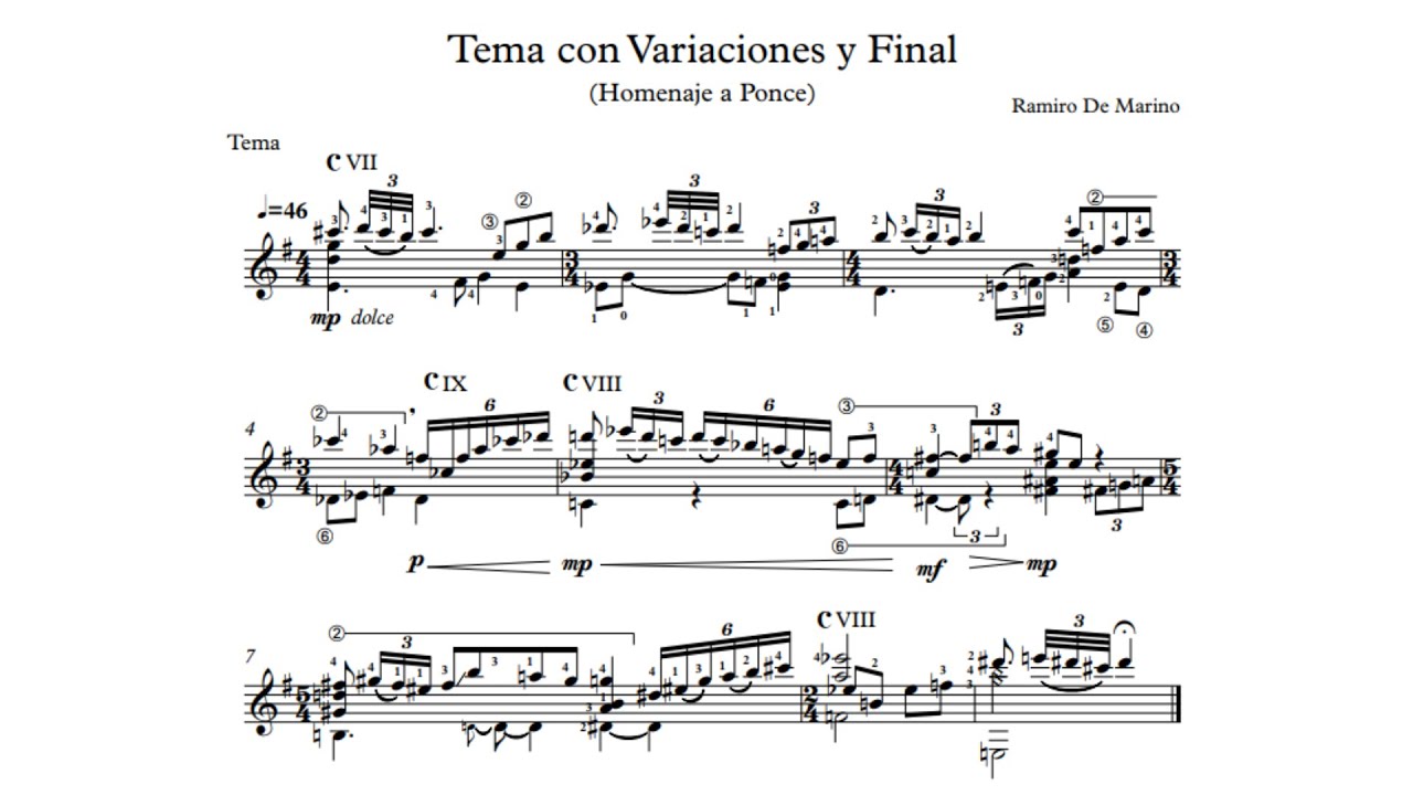 Tema con Variaciones y Final (Homenaje a Ponce) - Ramiro De Marino