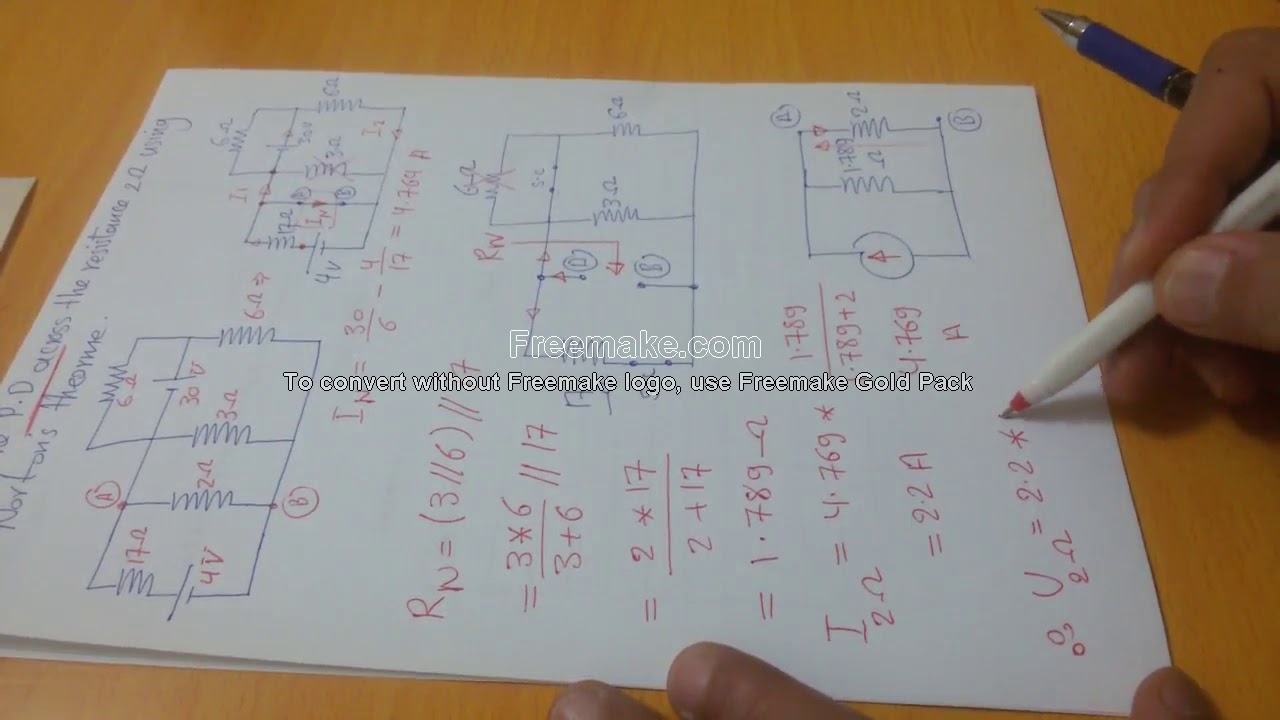 Examples on Norton's Theorem: Part 1       أمثلة على نظرية نورتون: الجزء 1