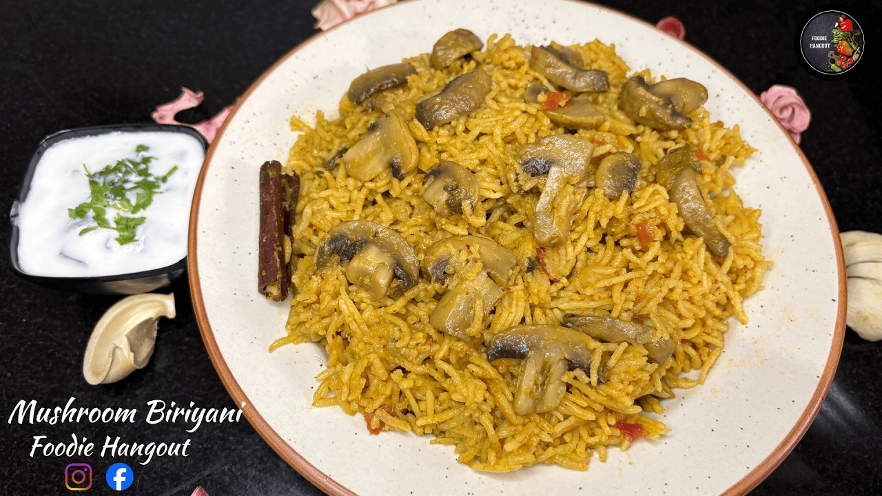 Mushroom Biryani | Mushroom Pulao | Kalan Biryani | Mushroom Recipes | Rice Recipes | Lunch Recipes