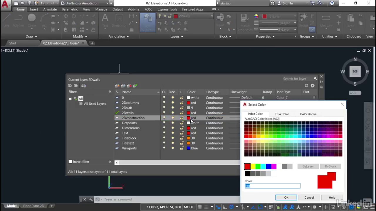 AutoCAD Tutorial - Setting up a construction lines layer