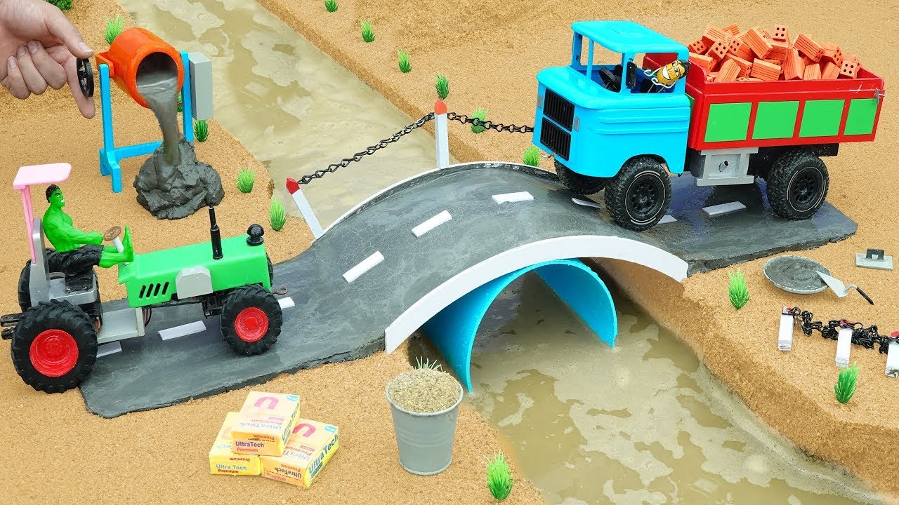 DIY Construction Science Project - Build a Water Well 2 Compartment and Mini Hand Pump With Bricks