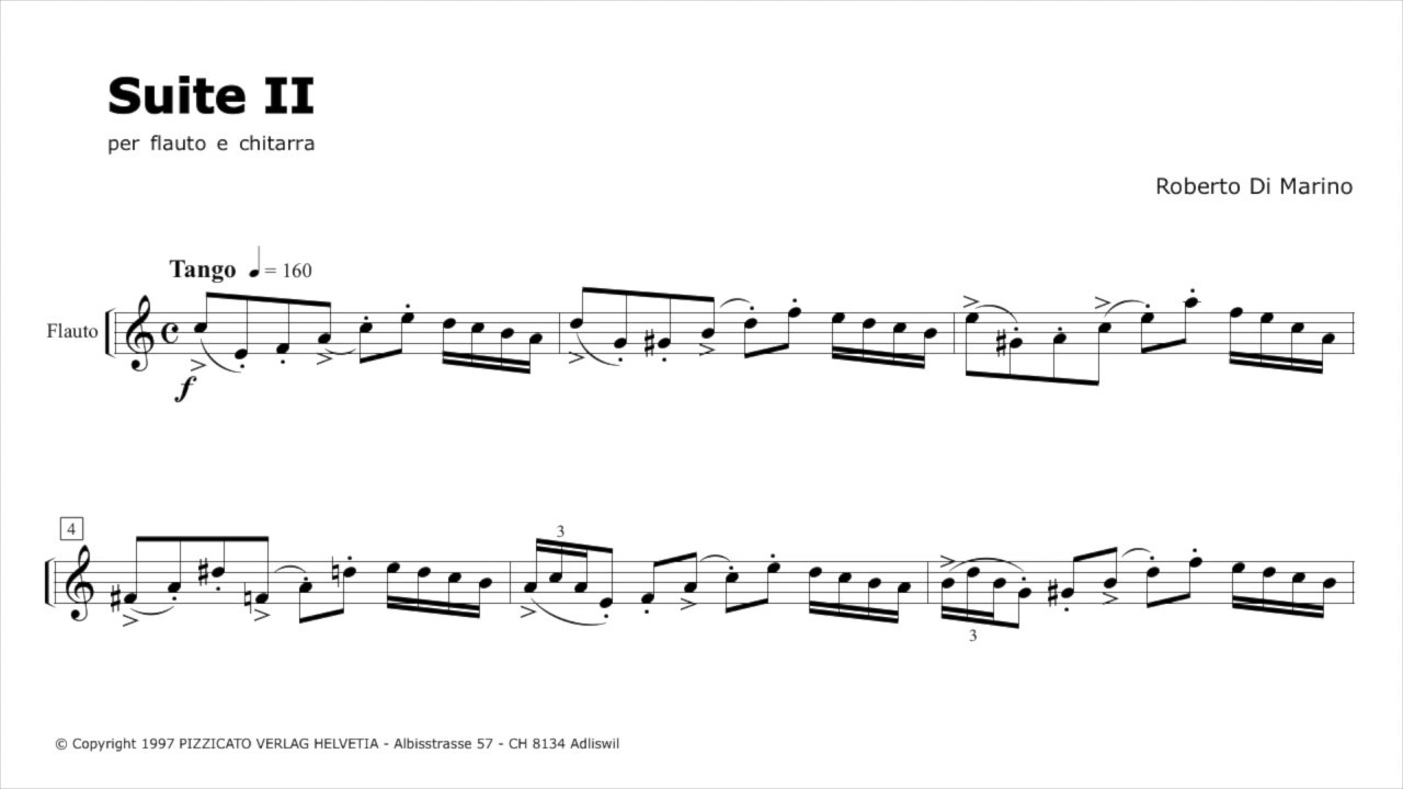 Roberto Di Marino - Suite II for Flute and Guitar - 1st mov - Tango