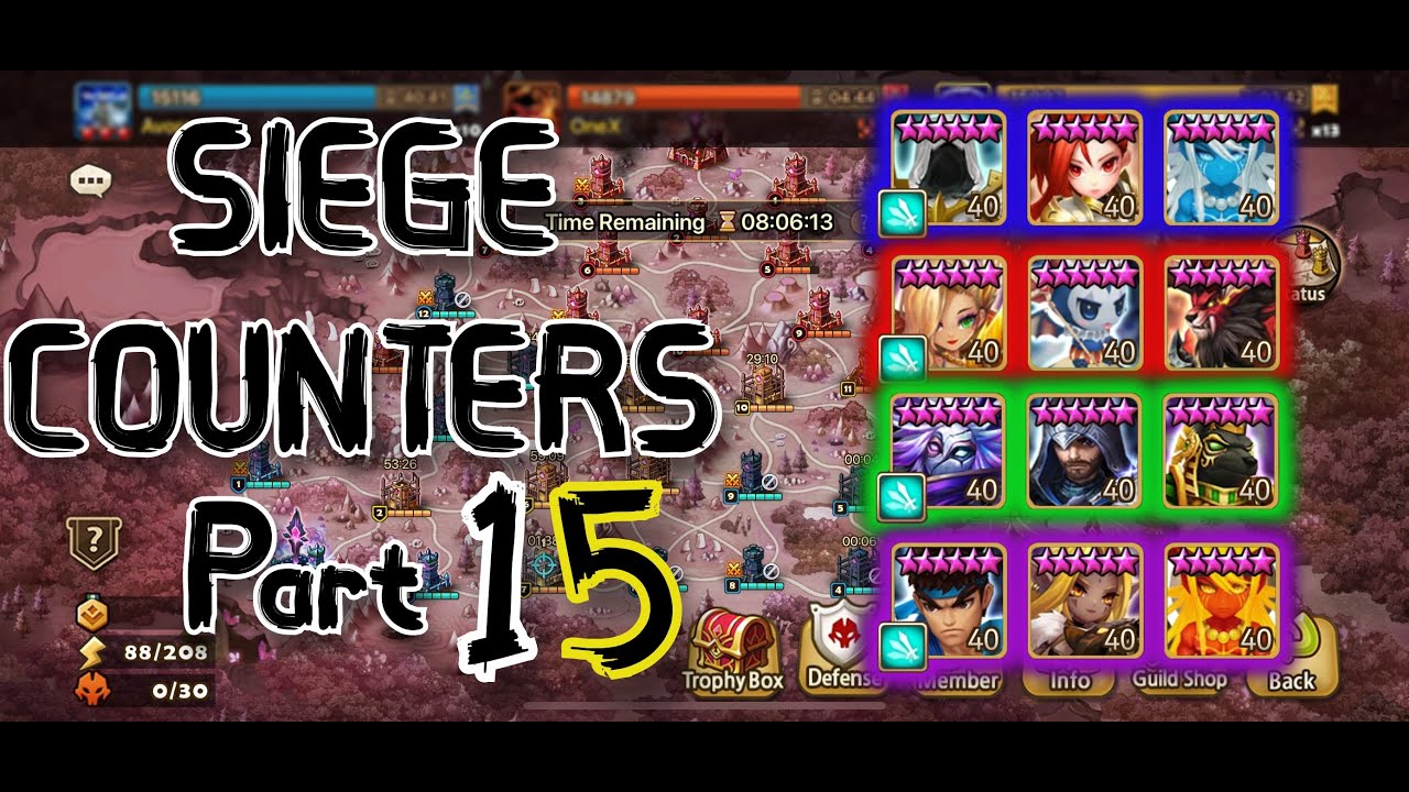 Siege Defense Counters Part 15 - Summoners War
