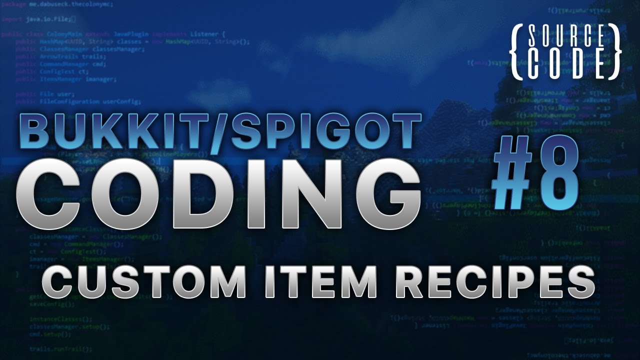 Bukkit Coding - Custom Item Recipes - Episode 8