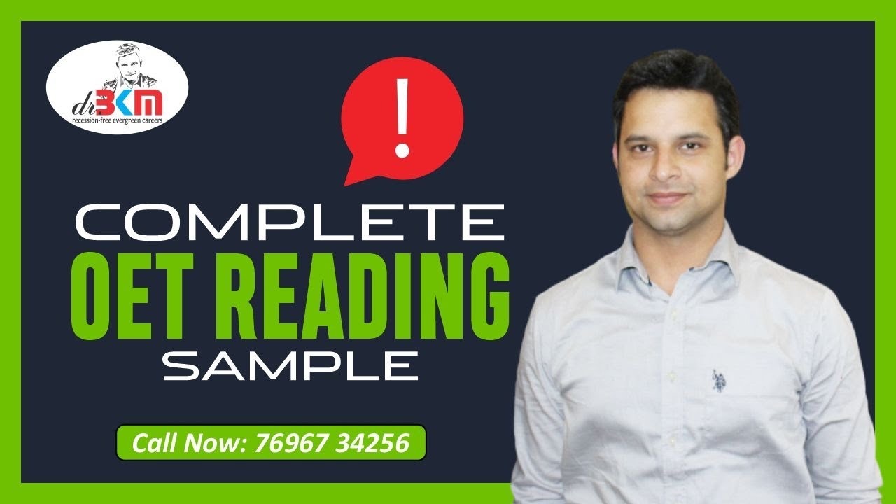 COMPLETE #oet reading PARTC | @drbkmoetgermannclex