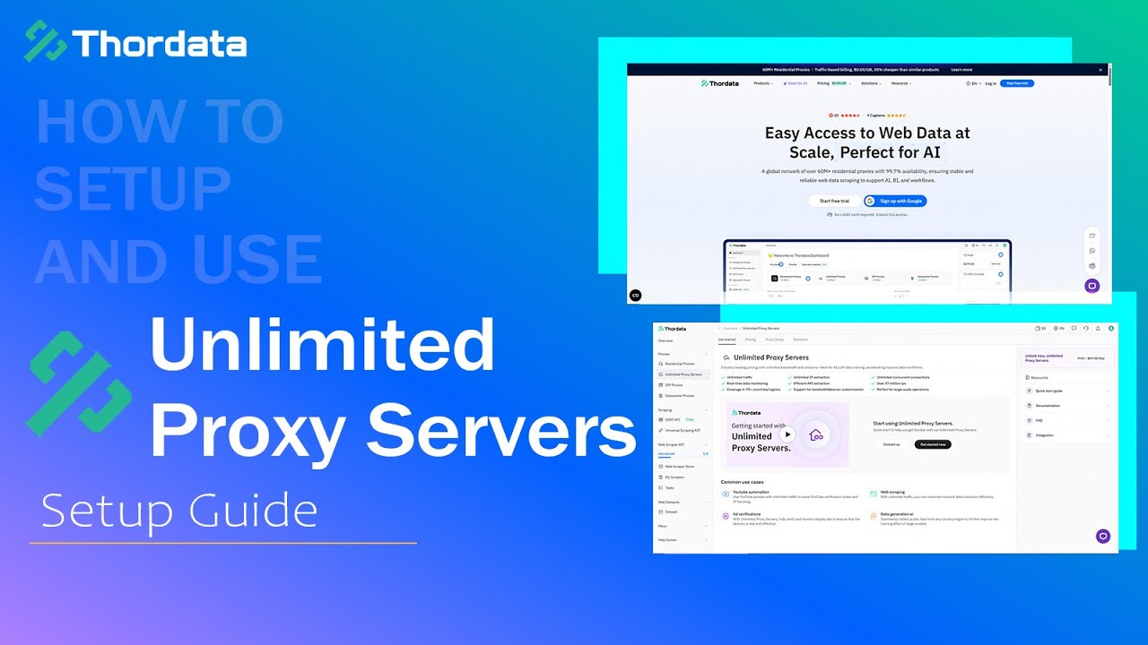 How to setup and use Unlimited Proxy Servers | Thordata setup guide