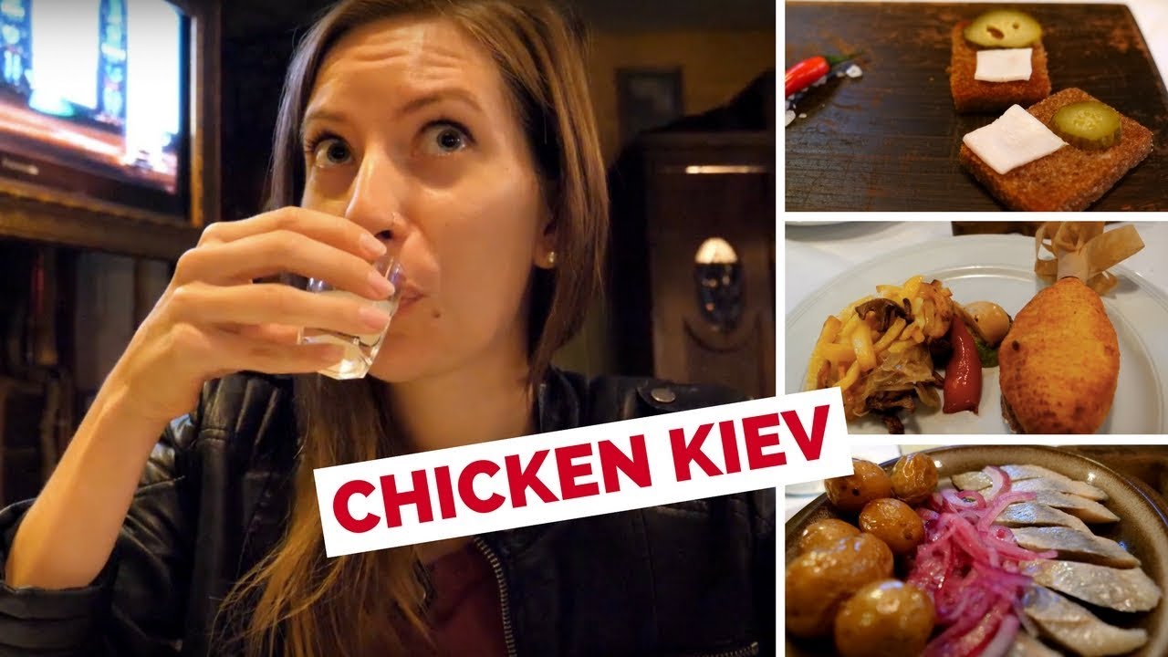 Курица Киев (котлета по-київськи) - Еда украинской кухни в Киеве, Украина