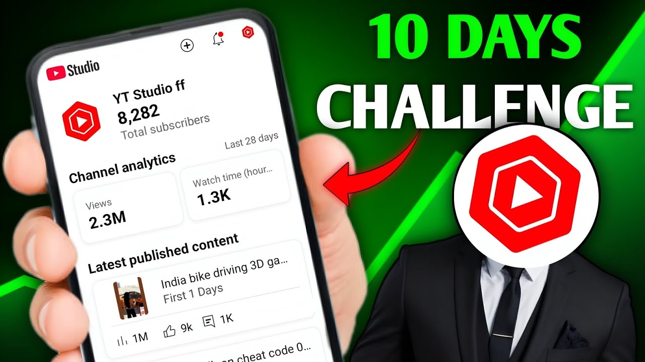 10 DAYS Challenge ( Nice Result 😳) How To Grow Gaming Channel From 0 Subscribers