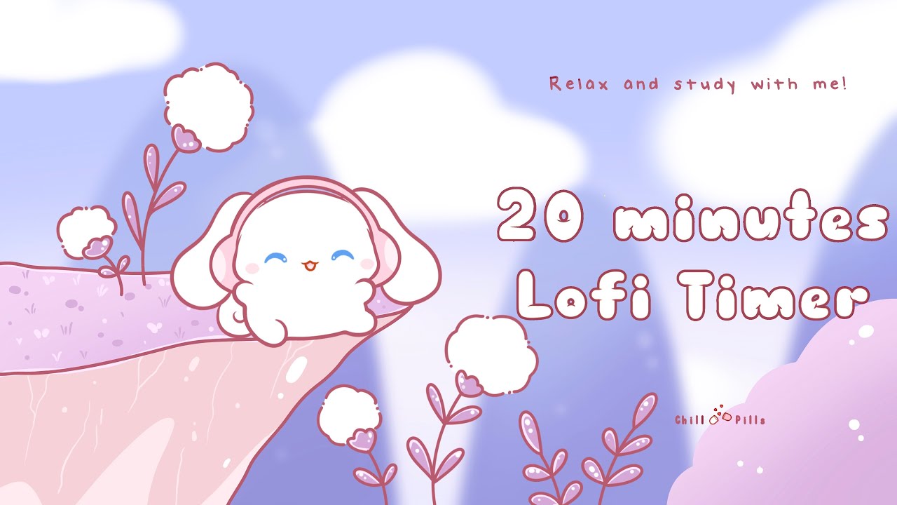 20 minutes - Relax & study with me Lofi | Bunny on cliff #timer #20minutetimer #lofi #relaxing #calm