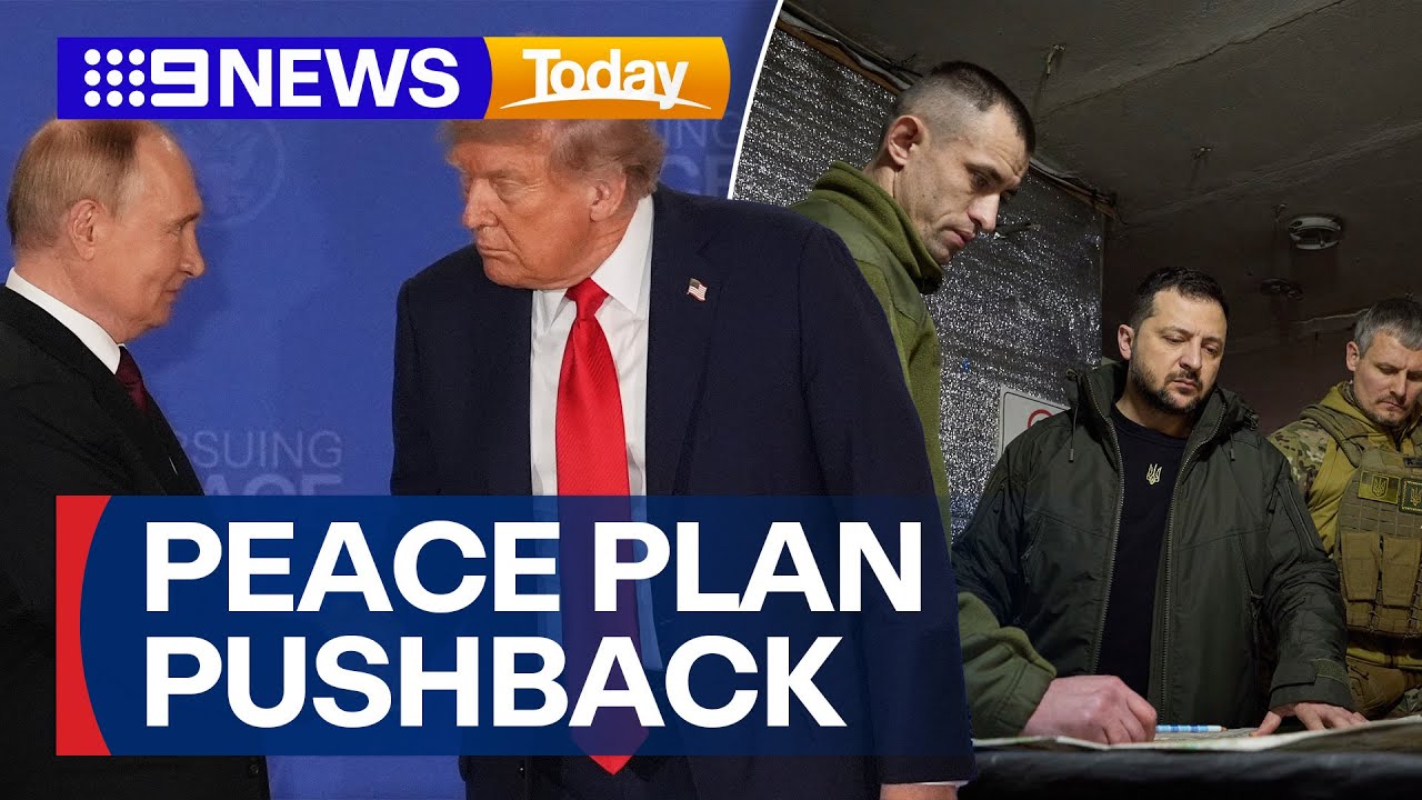 JUST IN: Trump backs proposed peace plan in Ukraine, European leaders push back | 9 News Australia