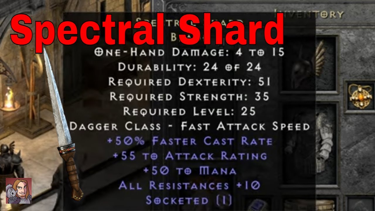 D2R Unique Items - Spectral Shard (Blade)