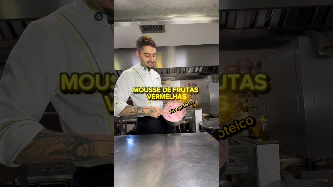 Como fazer mousse fit #shorts #chef #receitas #fit #frutasvermelhas