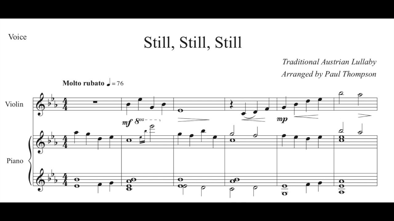 Still Still Still - Soprano Solo with piano and violin
