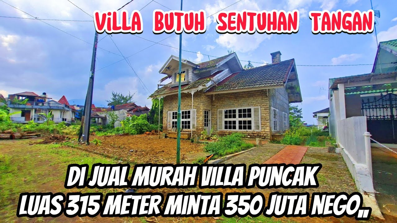 DI JUAL MURAH NIH, ANGGAP AJAH BELI TANAH DAPET VILLA,, HEHE ,LOKASI PUNCAK