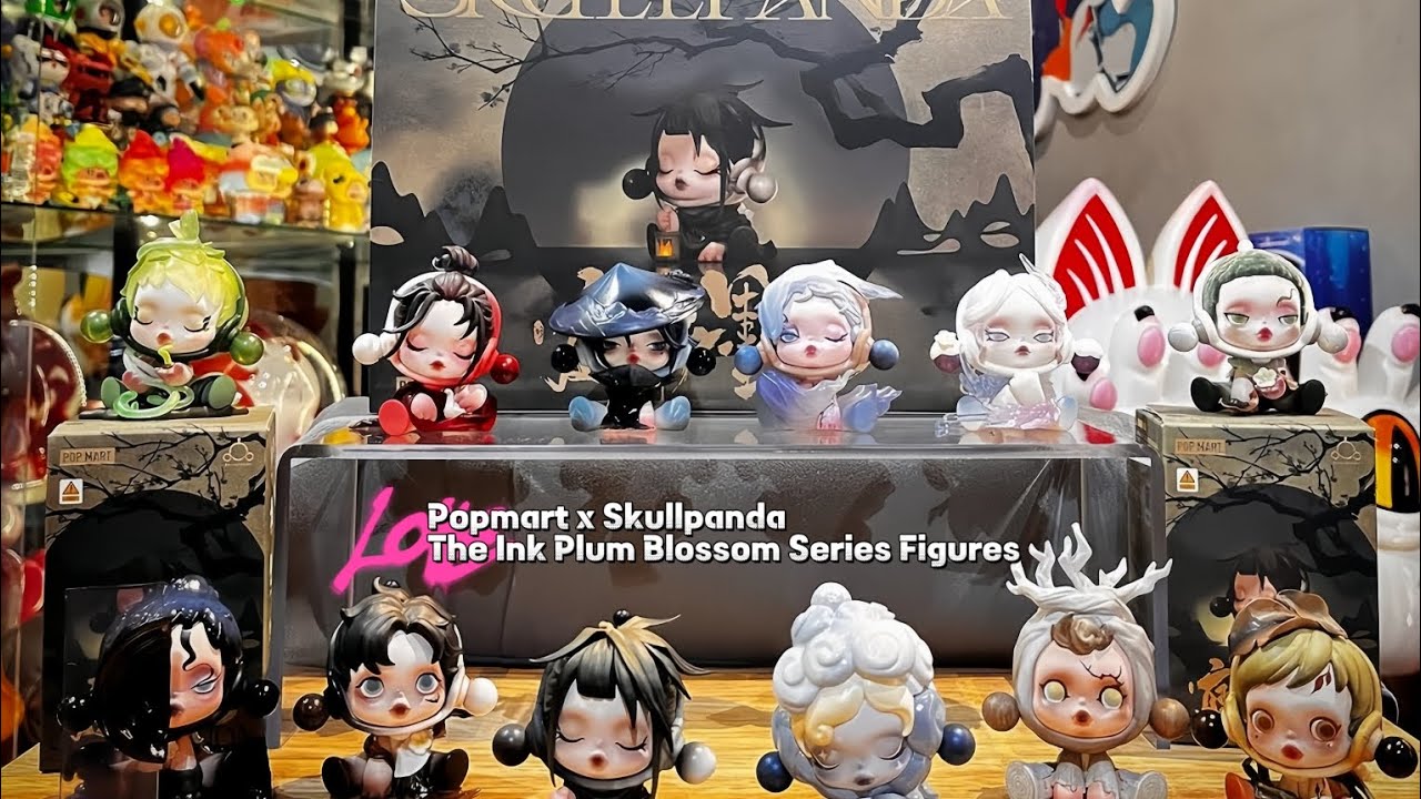 SKULLPANDA - The Ink Plum Blossom Series Figures || Unboxing Full set POPMART with TiNiTiNeo
