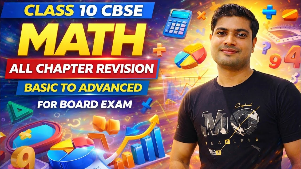 Class 10 Maths Full Revision 🔥 | All Chapters from Basic | CBSE Board Exam 2026 | Santosh Sir Live