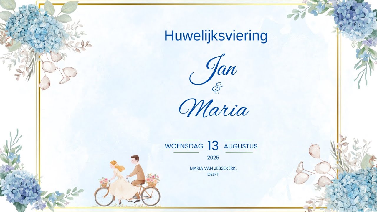 Huwelijksviering Maria en Jan - Maria van Jessekerk Delft