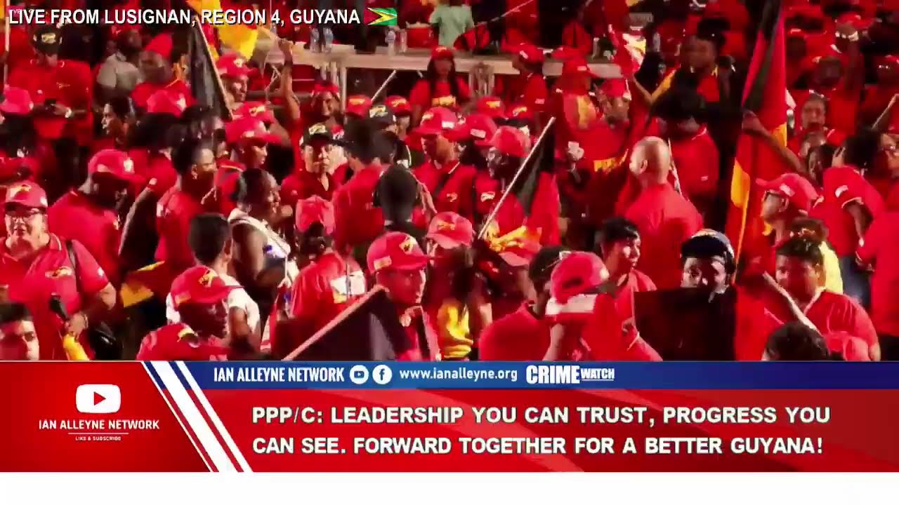 LIVE FROM GUYANA - PPP/C 2025 ELECTIONS RALLY IN MARKET TARMAC, LUSIGNAN , REGION 4.