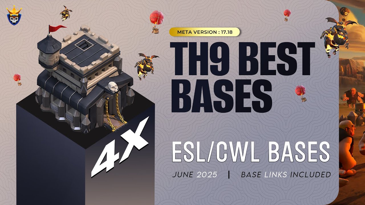 BEST TH9 War Bases for Clash of Clans | Clash Champs