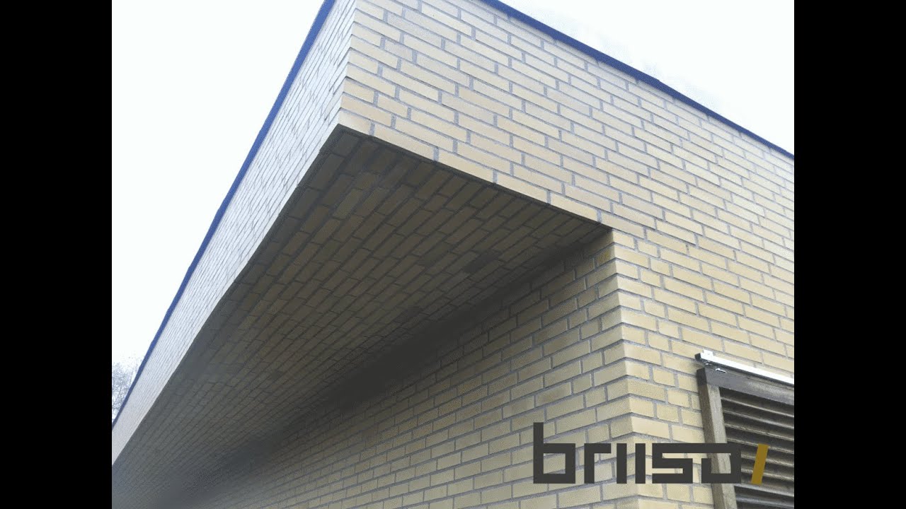 facadeisolering, Briiso monteret p&aring; underside af udh&aelig;ng