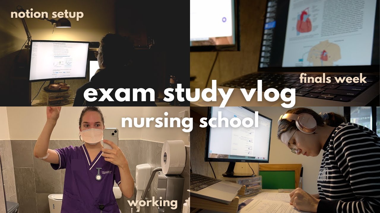 Exam Week Study Vlog 🏥 | first year nursing school *PRODUCTIVE*