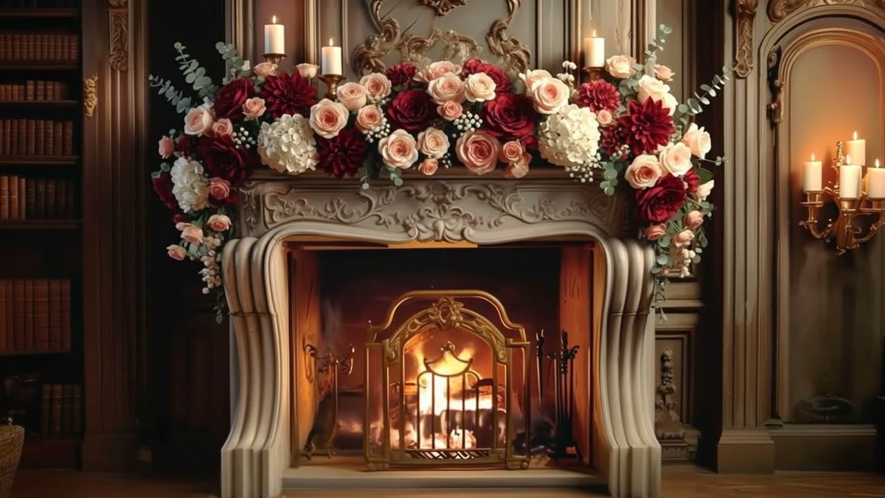 Bridgerton Fireplace Ambience | 🔥 Relaxing Fireplace with Crackling Fire Sounds
